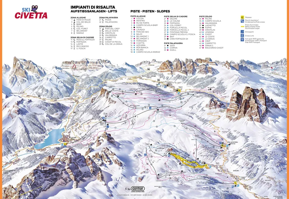 Civetta Ski Map