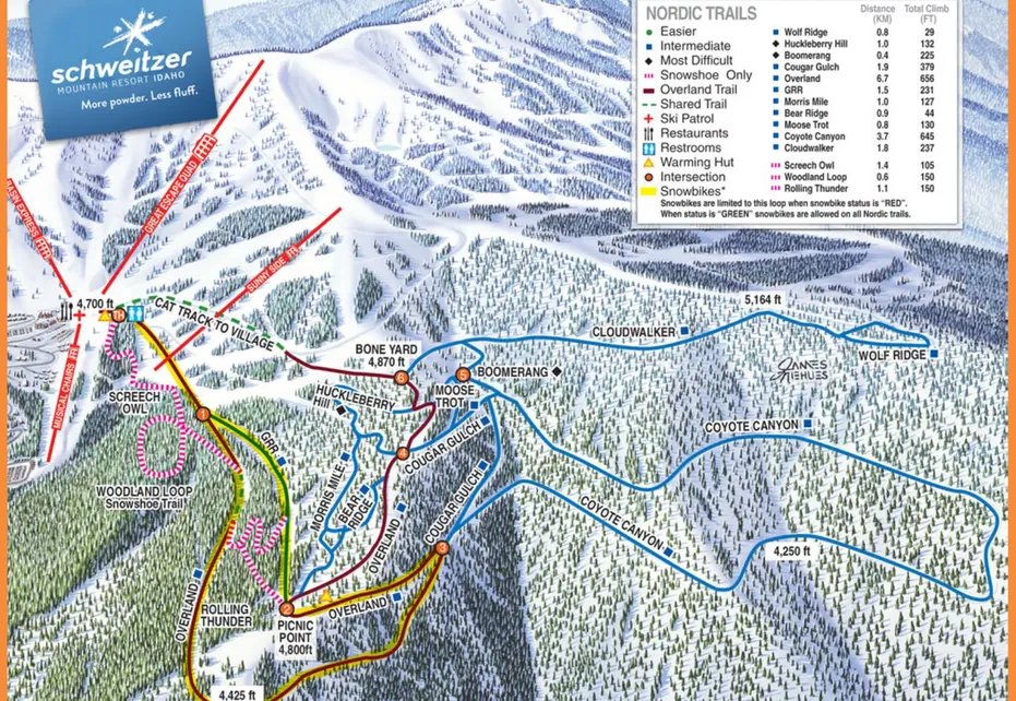 Schweitzer Nordic Ski  Map