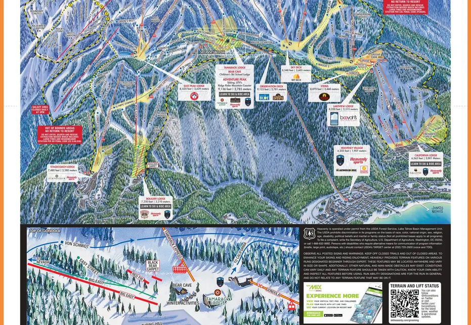 Heavenly Ski Map