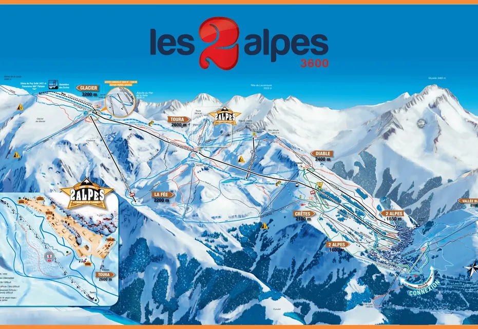 Les 2 Alpes Ski Map