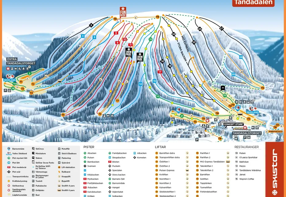 Sälen Tandådalen Ski Map