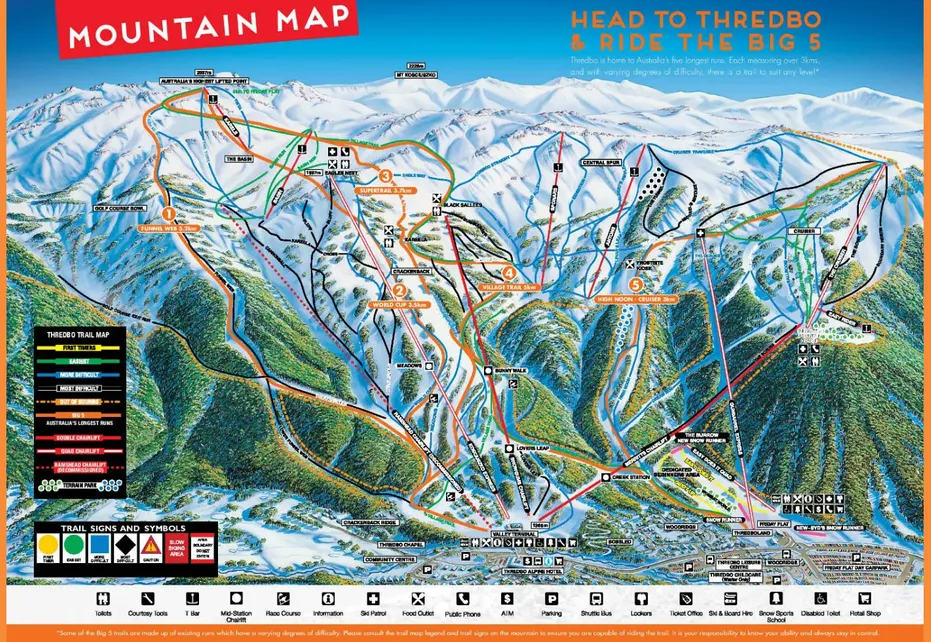 Thredbo Ski Map