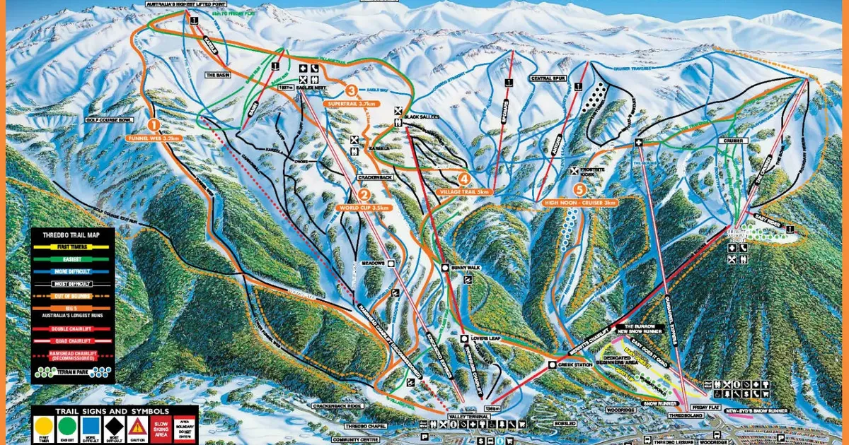 Thredbo Ski Resort Map Thredbo Ski Resort Piste Map | Ski Maps & Resort Info | Pistepro