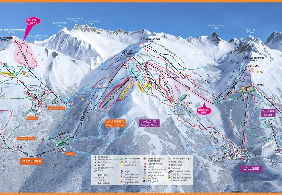 Valloire Ski Map