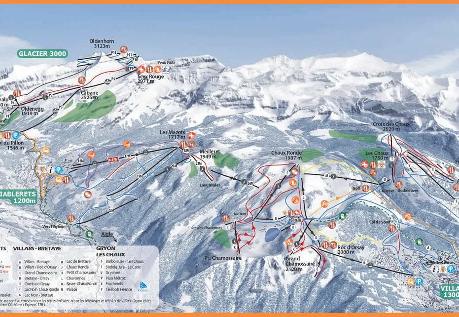 Villars Ski Map