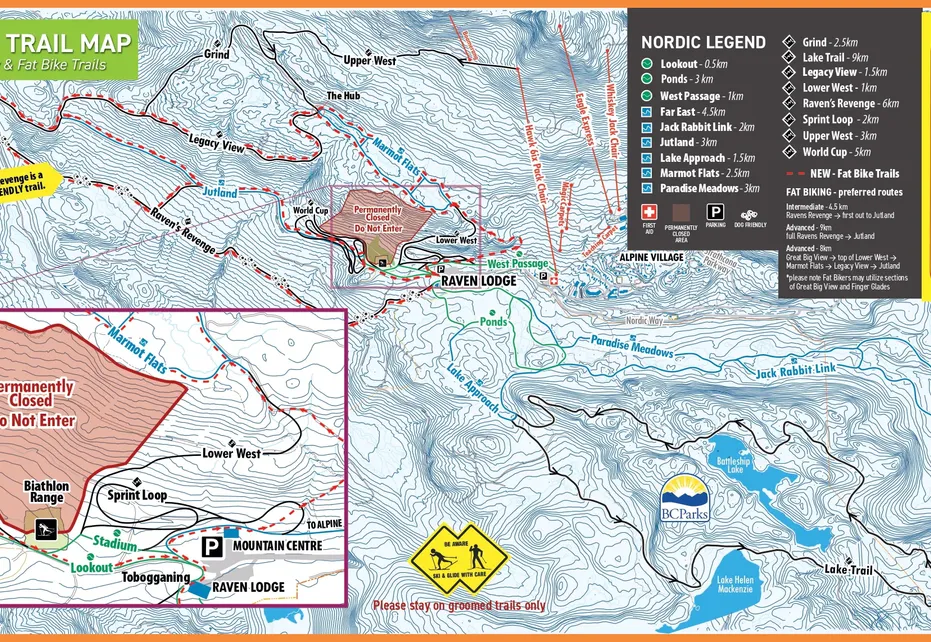 Washington Alpine Resort Nordic Ski  Map