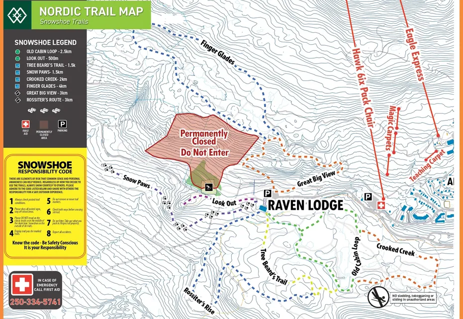 Washington Alpine Resort Snowshoe  Map