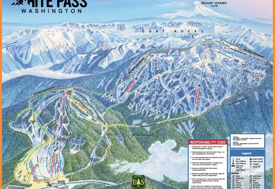 White Pass Ski  Map