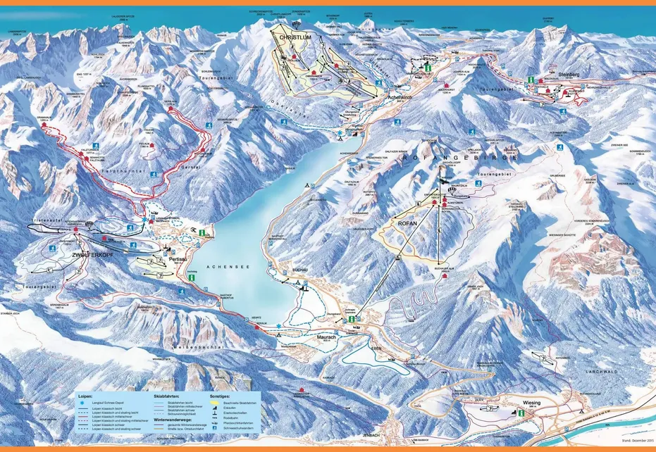 Achensee - Maurach Ski Map