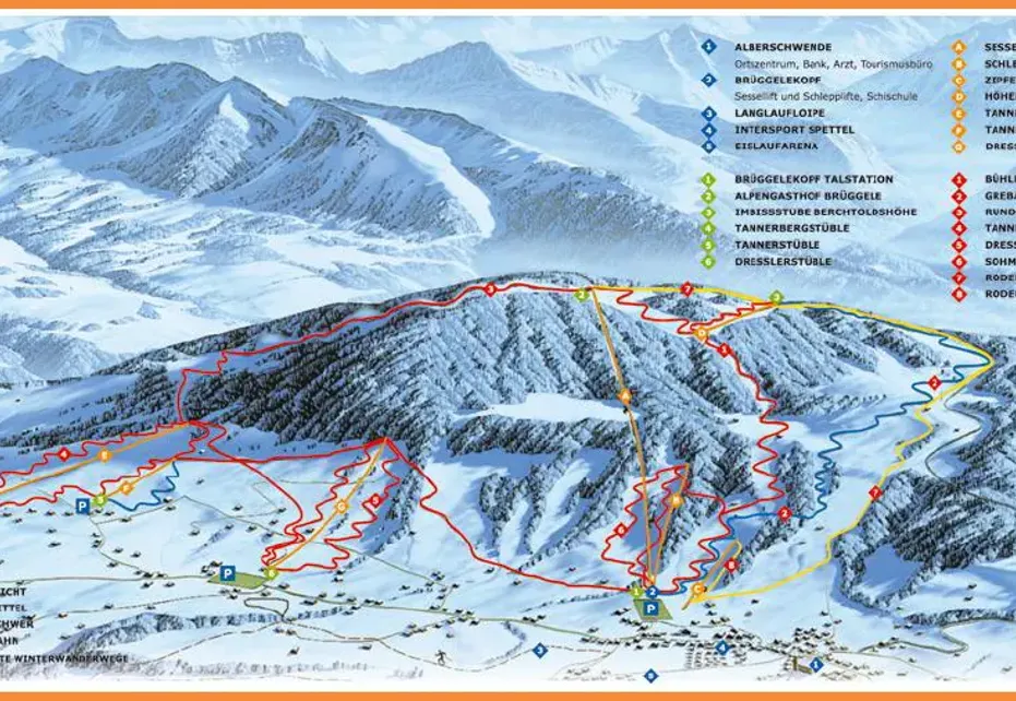 Alberschwende Ski Map