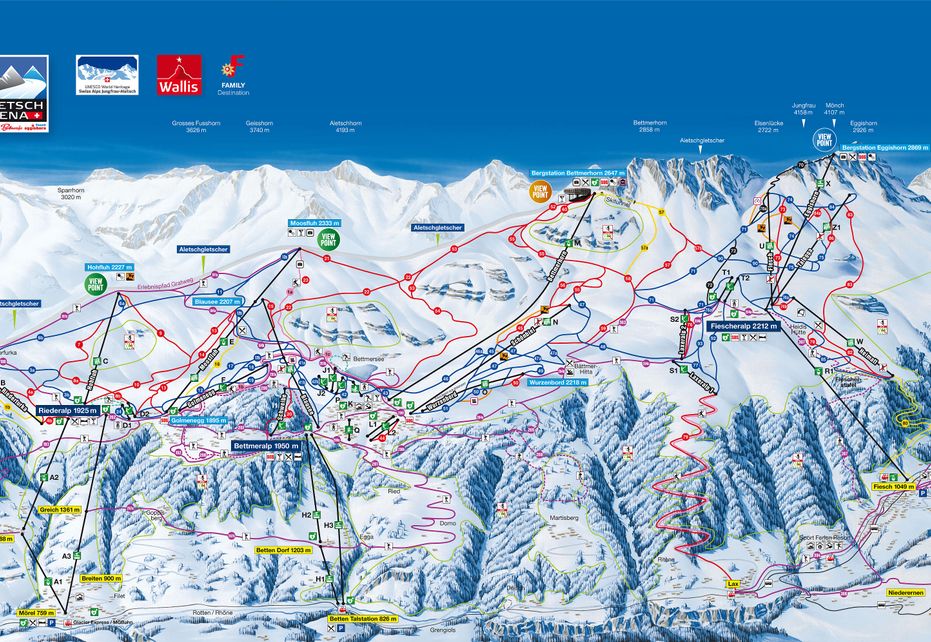 Betten Piste Map Ski Maps Resort Info Pistepro