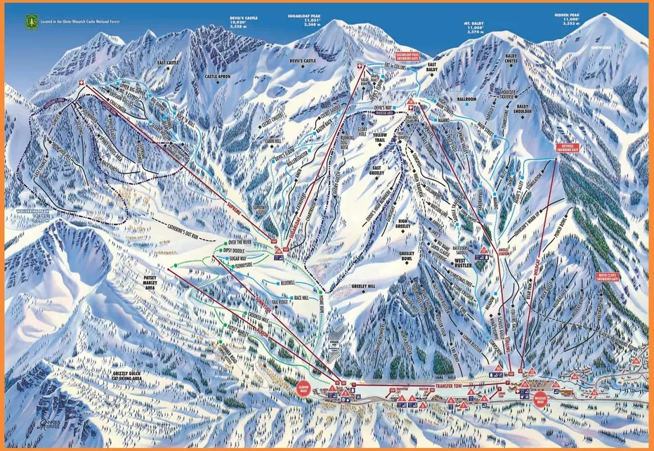 Alta Ski  Map