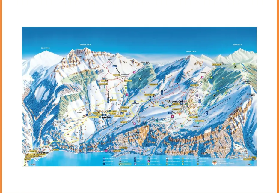 Amden Ski Map