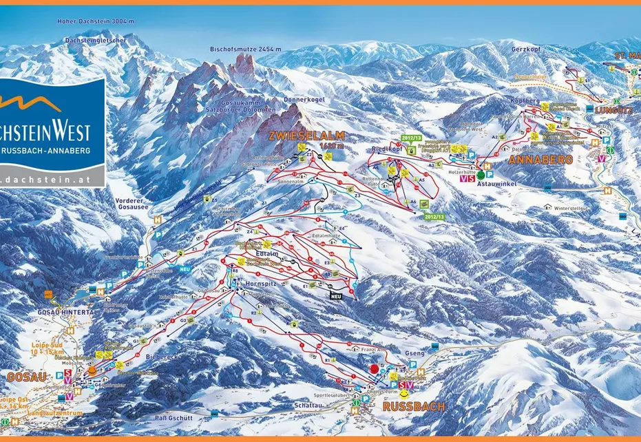 Russbach Ski Map