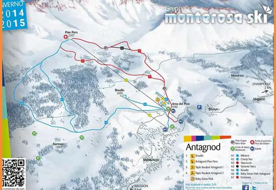 Antagnod Ski Map