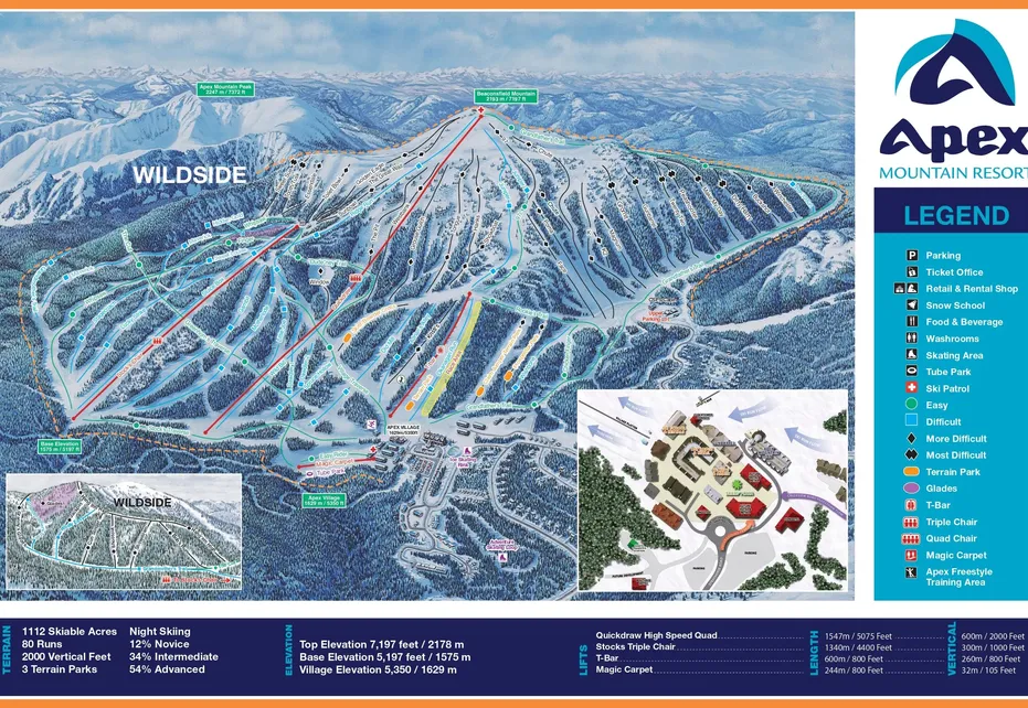 Apex Ski  Map