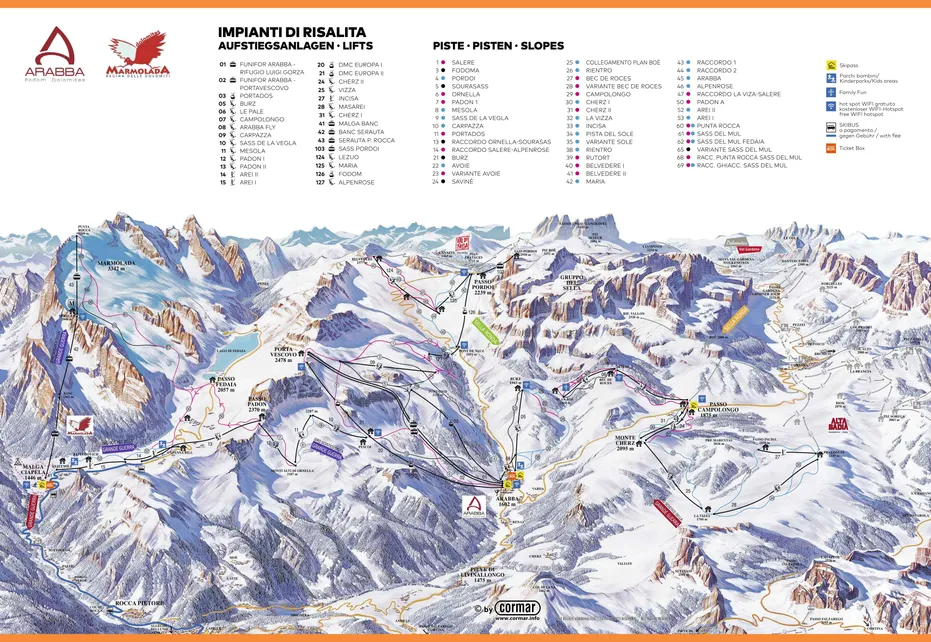 Arabba Ski Map