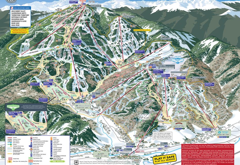 Beaver Creek Ski  Map