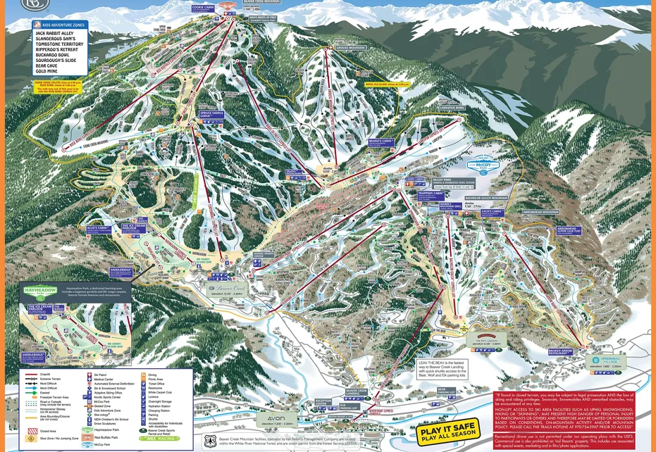 Beaver Creek Ski  Map