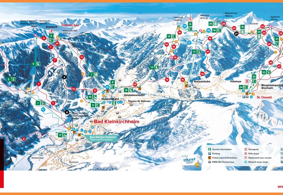 Nockalmbahn Ski Map