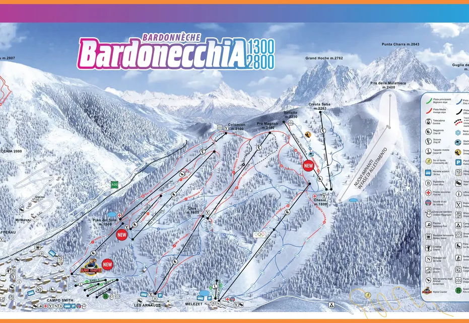 Bardonecchia Ski Map