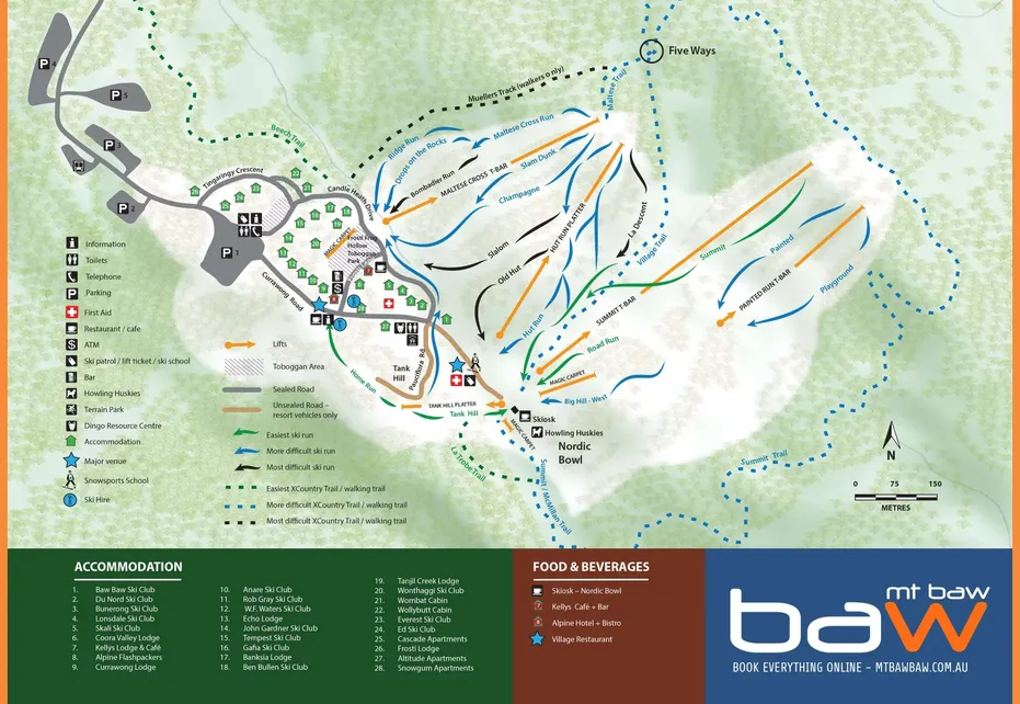 Mount Baw Baw Ski Map