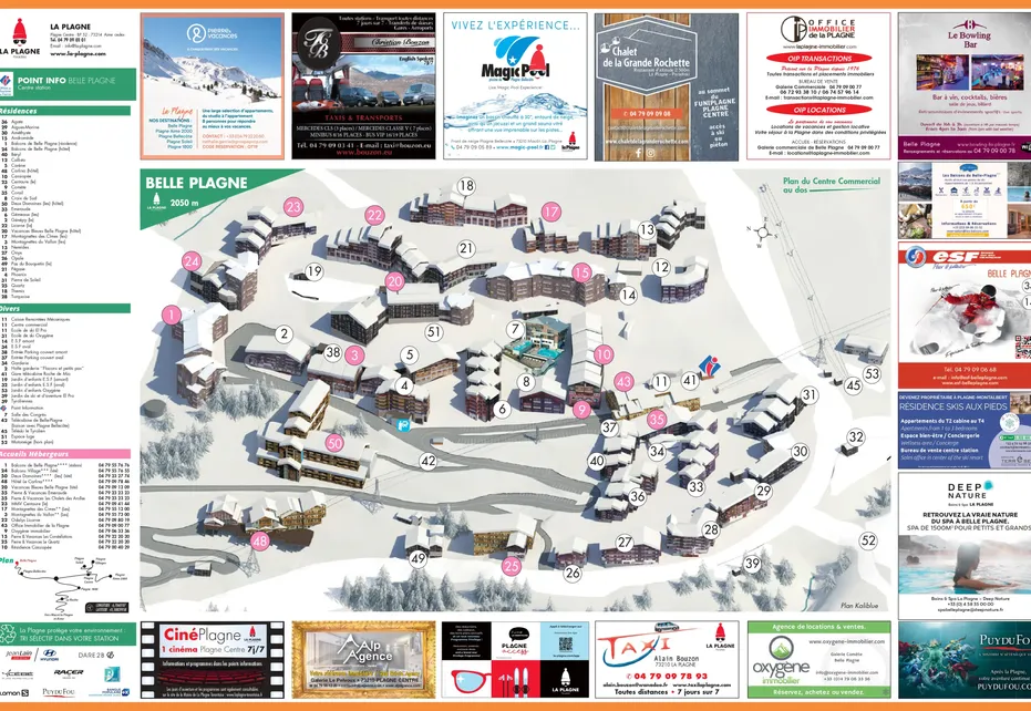 Belle Plagne Ski Resort Map