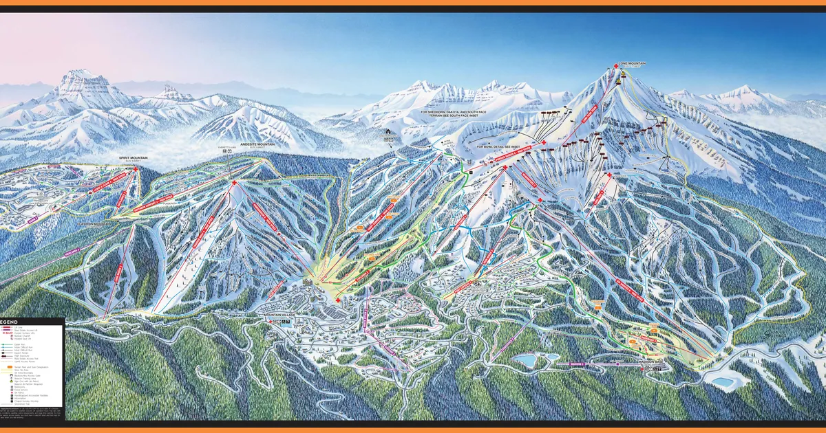 Big Sky Resort Lodging Map Big Sky Resort Piste Map | Ski Maps & Resort Info | Pistepro