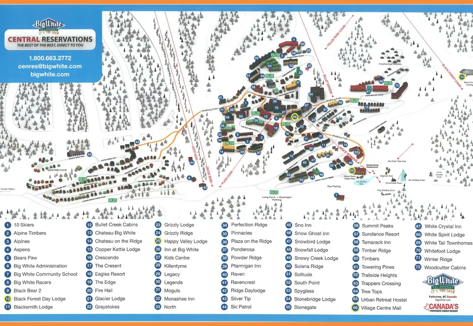 Big White Village Map