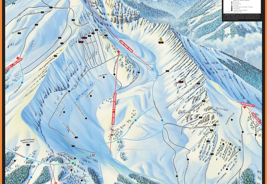 Big Sky Bowl Ski Map