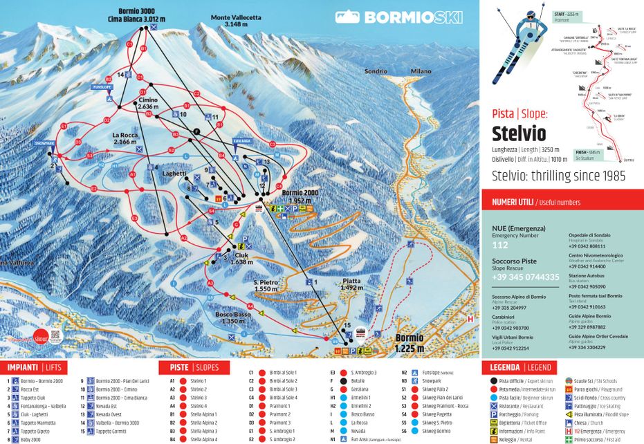 Bormio Ski Map