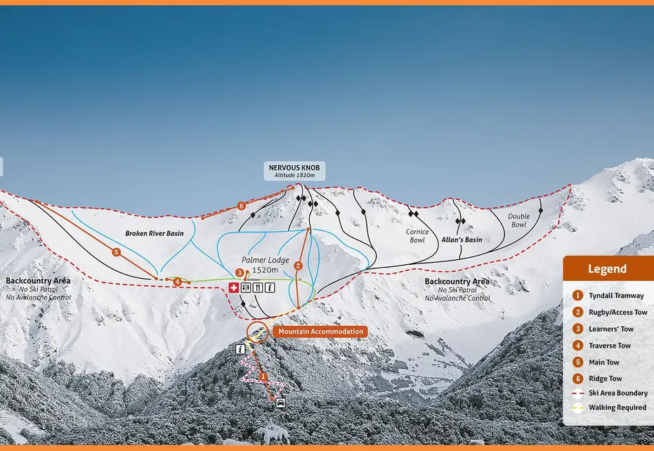 Broken River ski map