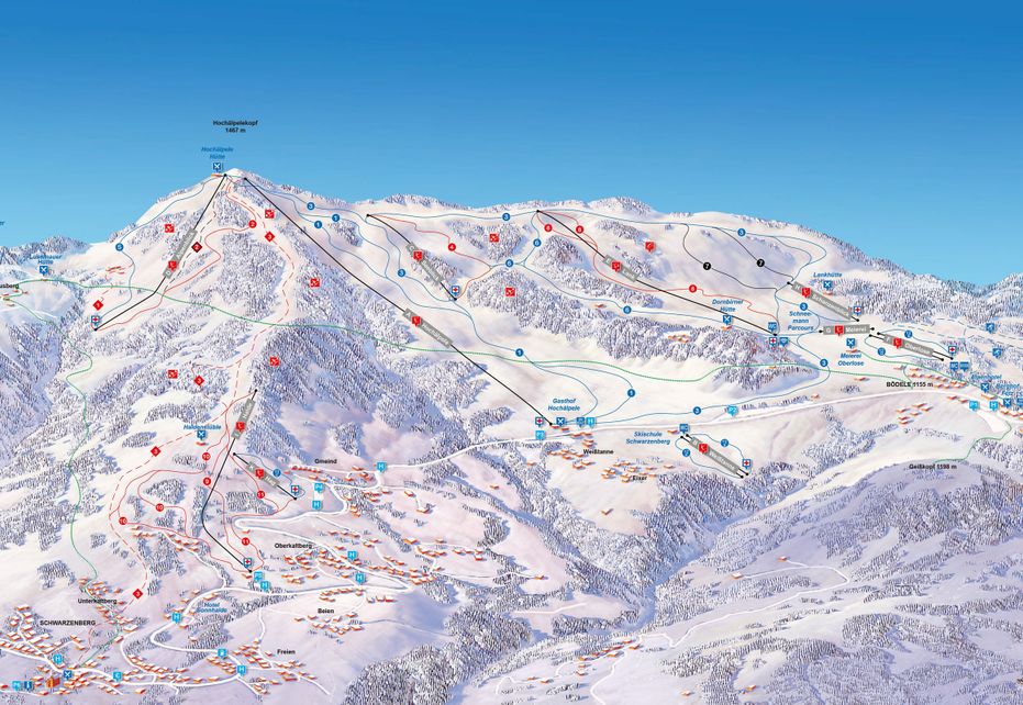 Bregenzerwald Ski Map