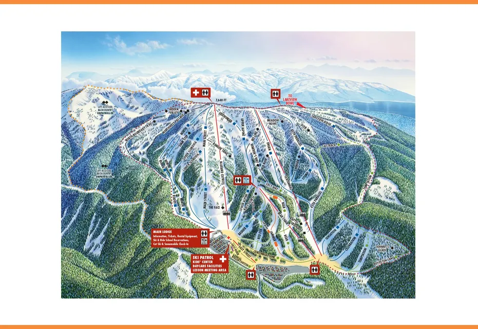 Brundage Mt Ski  Map - Frontside