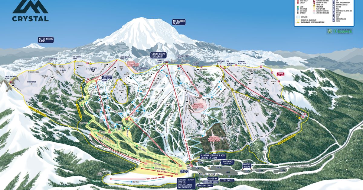 Crystal Mountain Ski Map Resort Info & Videos PistePro