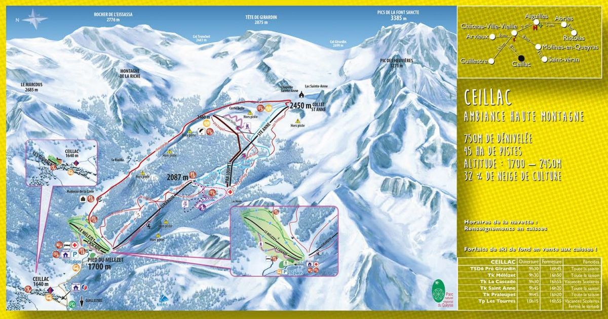 Ceillac Piste Map 