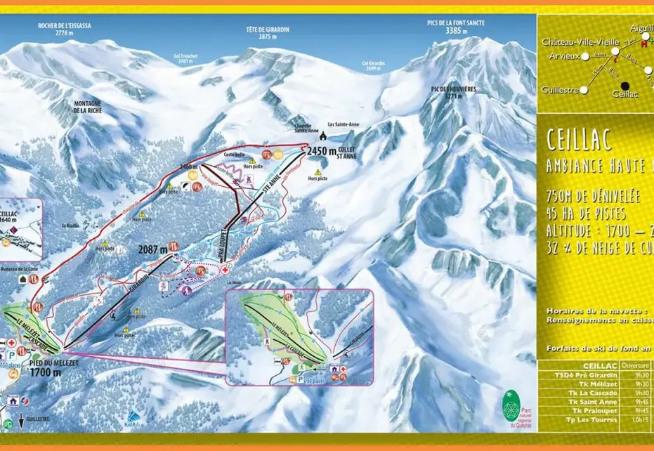 Ceillac Ski Map