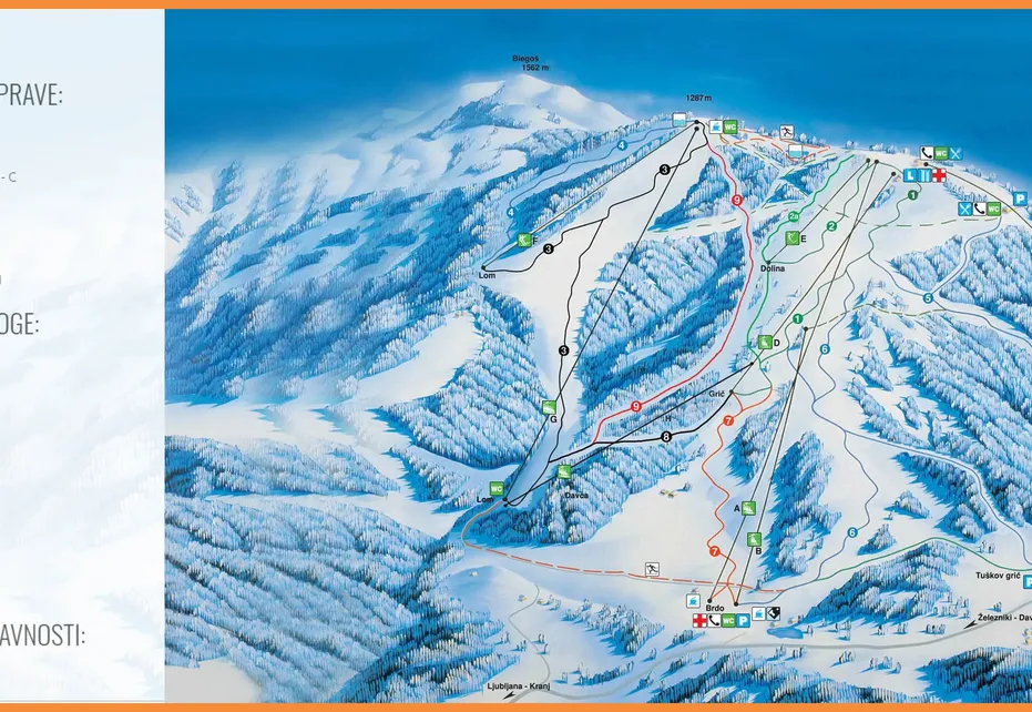 Cerkno Ski Map