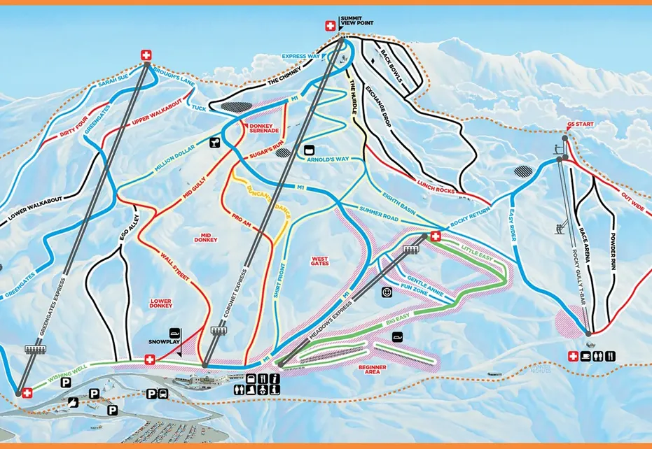 Coronet Peak ski map