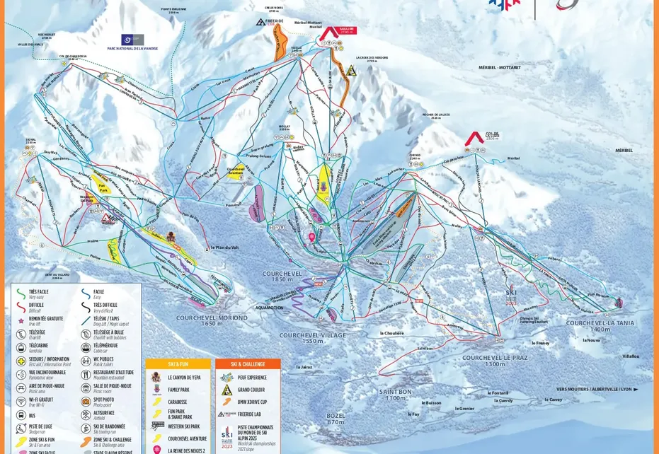 Courcheval Ski Map