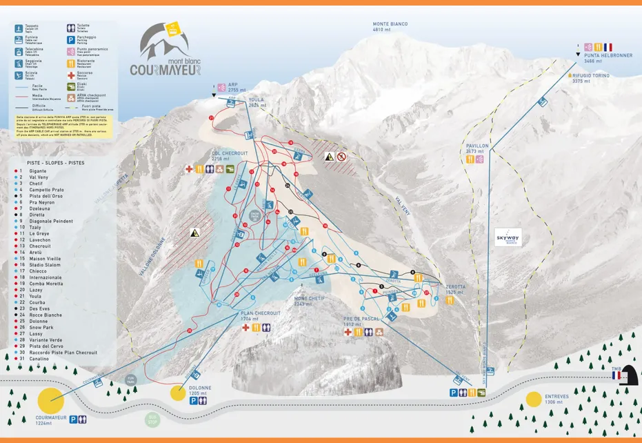 Courmayeur Ski Map