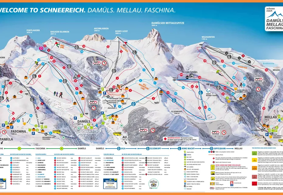Mellau Ski Map