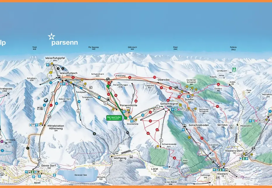 Klosters Ski Map