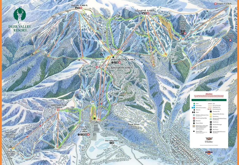Deer Valley Ski  map