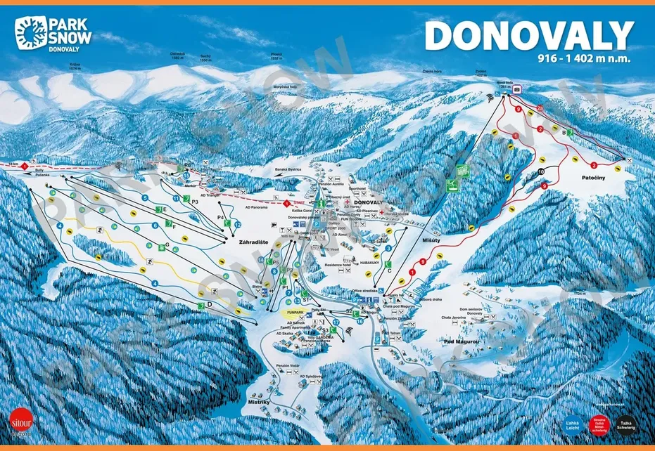 Donovaly Ski Map