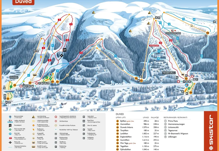 Duved Ski Map