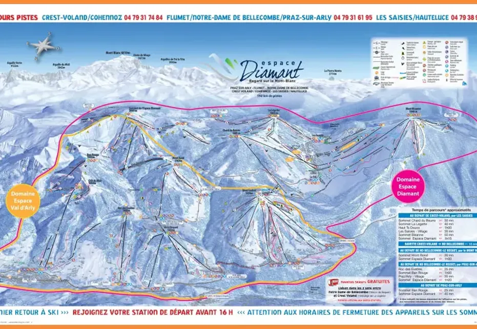 Espace Diamont Ski Map