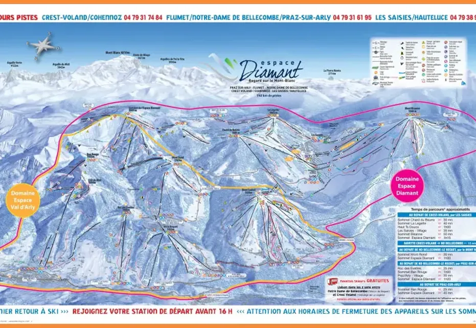 Praz sur Arly Ski Map