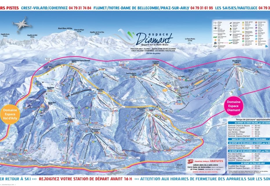 Praz sur Arly Ski Map
