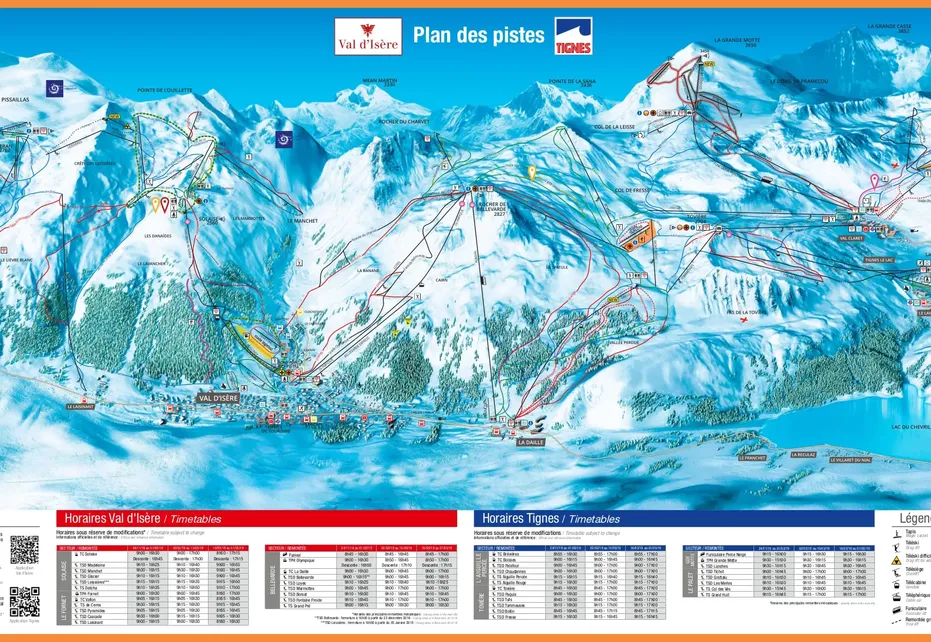 Tignes Ski Map